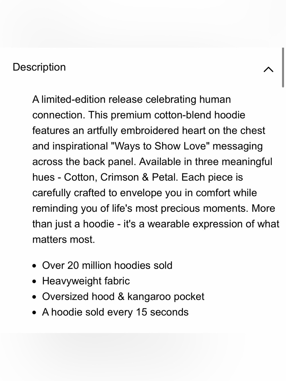 Comfrt Love Special-Edition Oversized Hoodie Red Crimson Size Small Never Worn - Picture 6 of 6